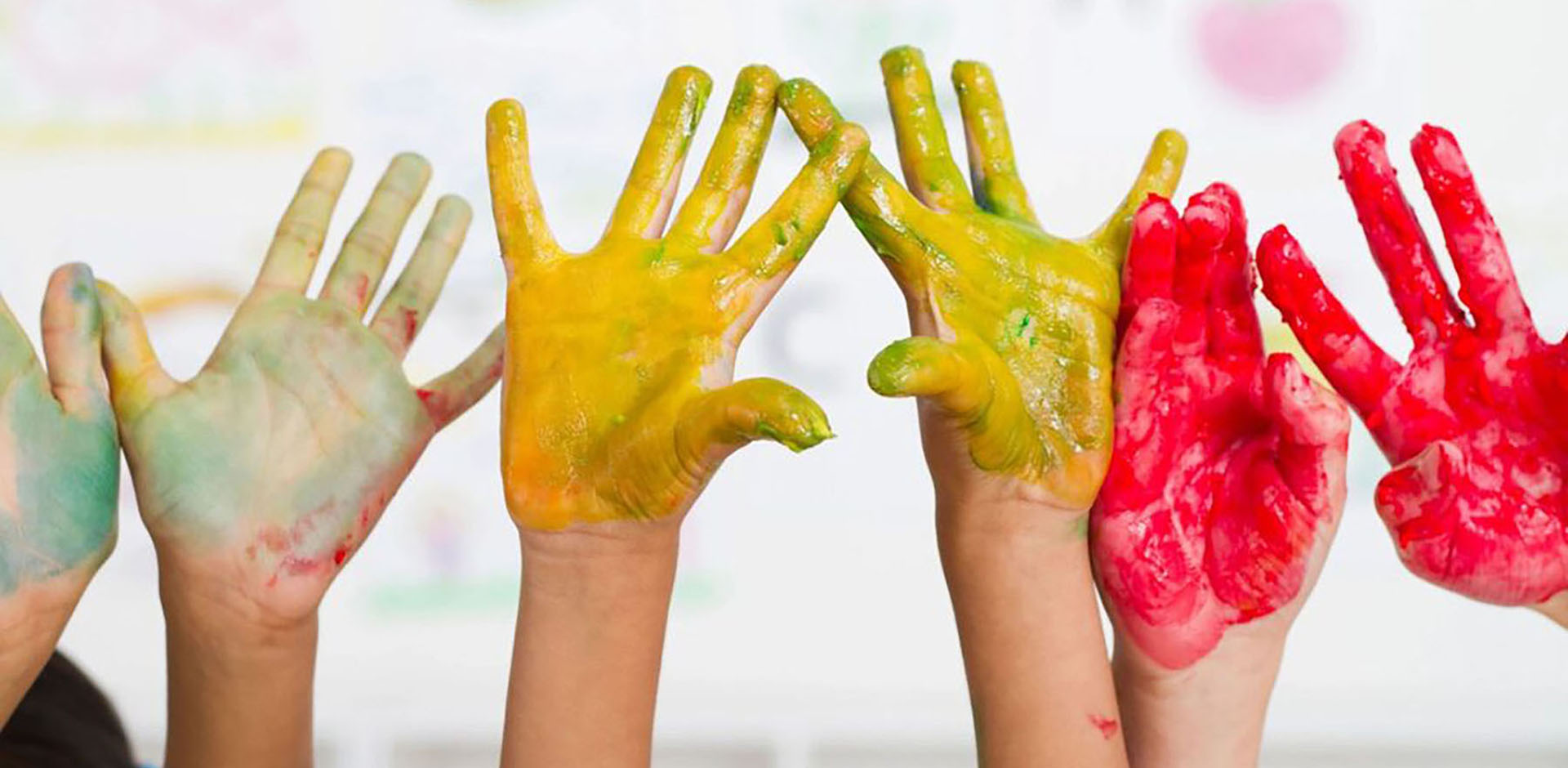 boys and girls club activity painted hands